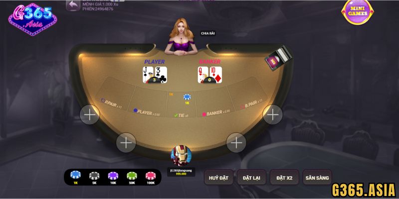 Khái niệm trò chơi Baccarat G365