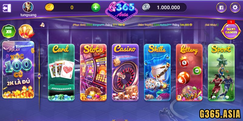 Những ưu điểm nổi bật của game bài G365