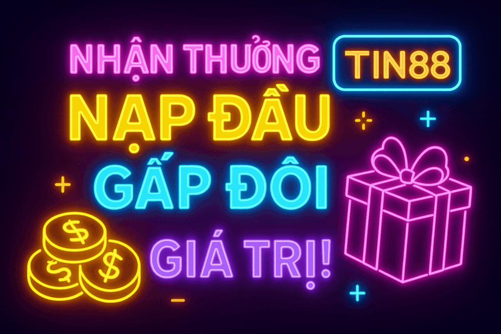 Nhận thưởng nạp đầu gấp đôi giá trị tại Tin88